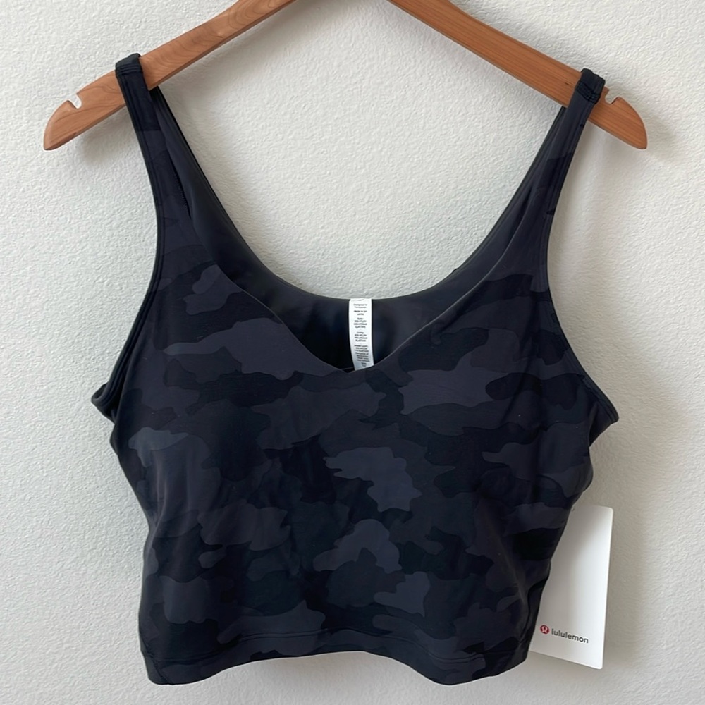NWT Lululemon Align Tank Top Heritage 365 Camo Deep Coal Multi Size 14